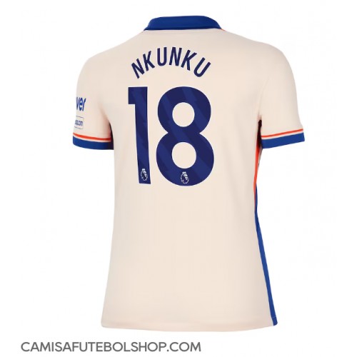 Camisa de time de futebol Chelsea Christopher Nkunku #18 Replicas 2º Equipamento Feminina 2024-25 Manga Curta